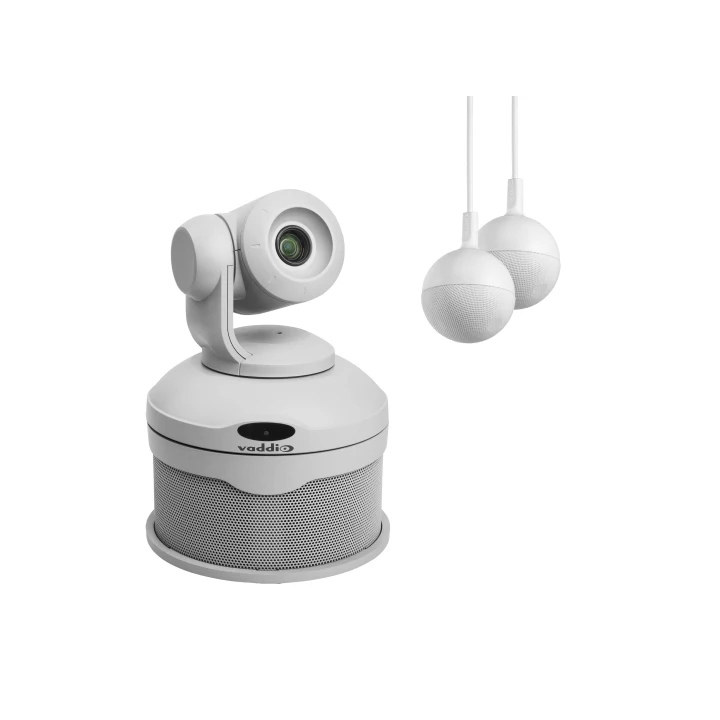 Kit caméra de conférence Vaddio CONFSHOTAV-CMIC2-B | zoom x10 | micro plafond CeilingMIC 2 blanc