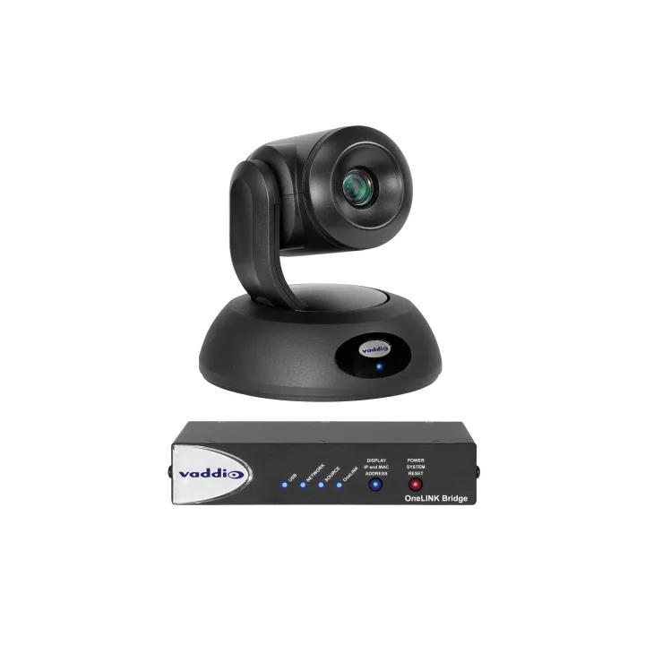 Caméra PTZ Vaddio ROBOSHOT30E-HDBTBN | zoom optique 30x | OneLINK Bridge HDBaseT noire