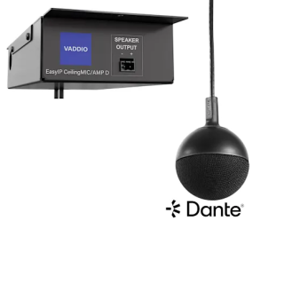 Microphone de plafond Vaddio EASYIP-CEILMIC-DAN | Dante +HP | noir