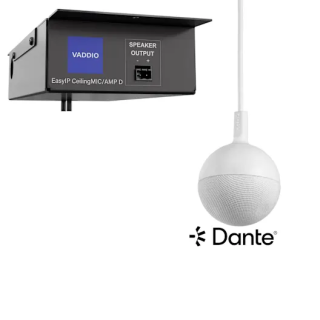 Microphone de plafond Vaddio EASYIP-CEILMIC-DAB | Dante +HP | blanc