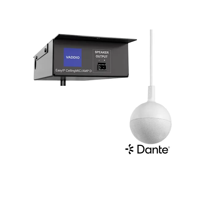 Microphone de plafond Vaddio EASYIP-CEILMIC-DAB | Dante +HP | blanc