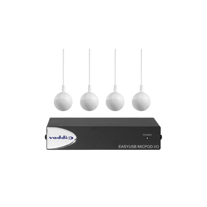 Interface audio USB Vaddio EASYUSB-MICPOD-4 | 4 micros plafond | blanc