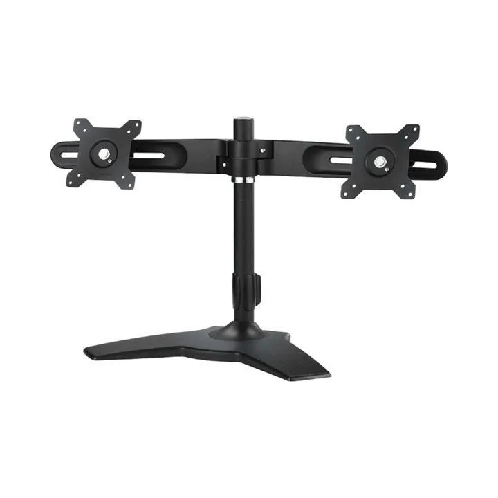 Support bureau double écrans AG Neovo DMS01D | Socle stable | Réglage hauteur/inclinaison pivot rotation 360°