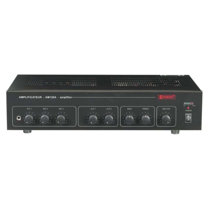 Ampli-préampli 60 W - 6 entrées - carillon - 8 Ohms Rondson