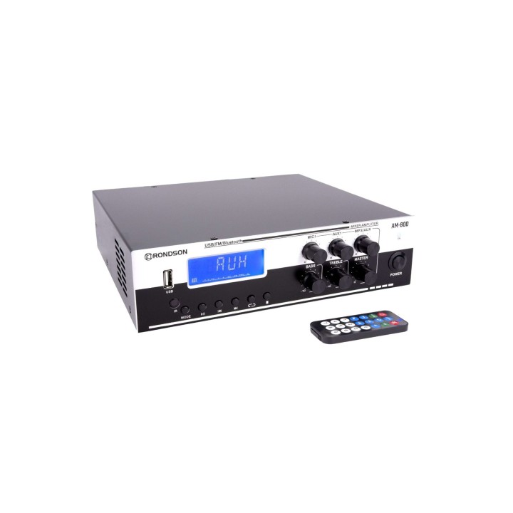 Amplificateur mélangeur multimédia 80W en 100V - 2U Rondson