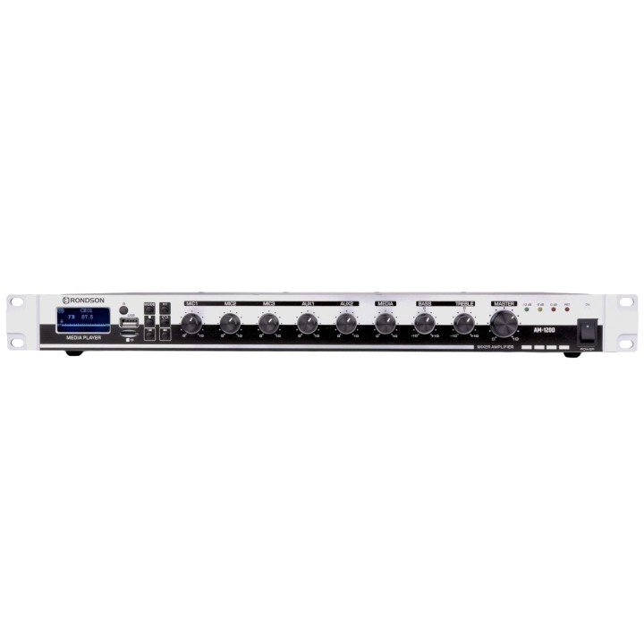 Amplificateur mélangeur multimédia 120W en 100V - 19p 1U Rondson