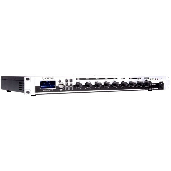 Amplificateur mélangeur multimédia 120W en 100V - 19p 1U Rondson