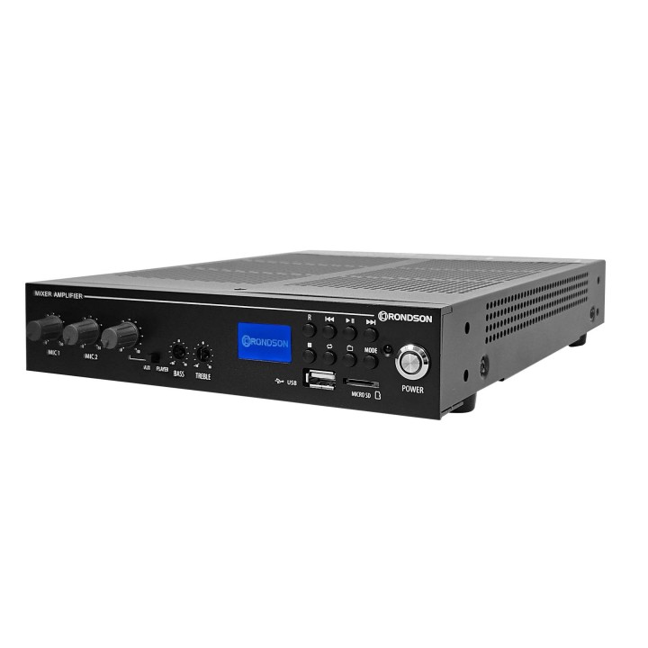 Amplificateur mélangeur 120W en 100V lecteur Bluetooth coupure sono Rondson