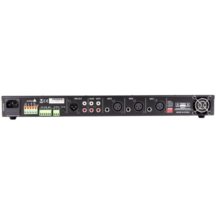 Amplificateur mélangeur multimédia 240W en 100V - 19p 1U Rondson