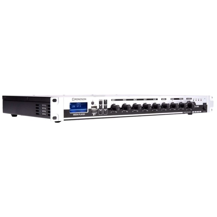 Amplificateur mélangeur multimédia 240W en 100V - 19p 1U Rondson