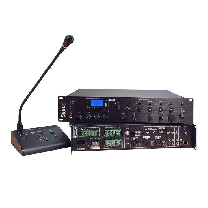 Ampli-préampli 6 Zones 120W Bluetooth/Tuner/USB/SD/MP3-Option Mic MP6 Rondson