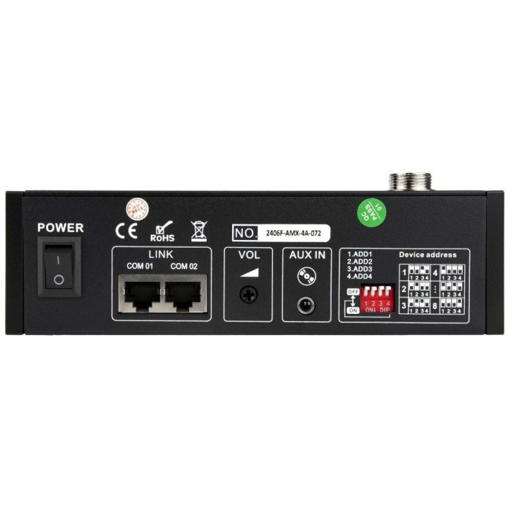 Pupitre microphone d'appel 4 zones compatible série AMX-4 Rondson