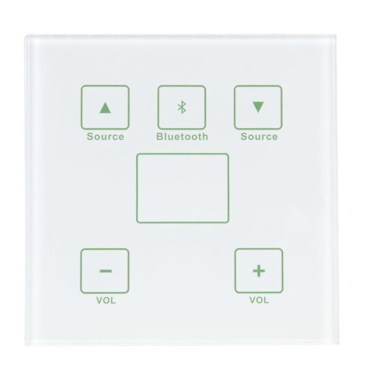 Platine murale tactile selection sources, bluetooth, volume AMX-4 Rondson