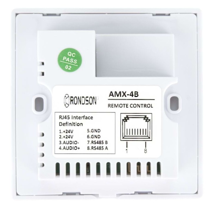 Platine murale tactile selection sources, bluetooth, volume AMX-4 Rondson