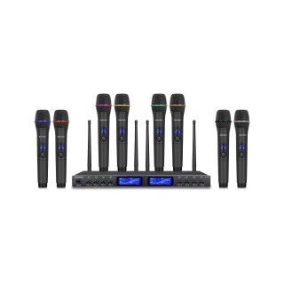 Système de micro HF, 8 Mic main 655 / 664.1 / 670.4 / 687.1 / 663 mhz Rondson