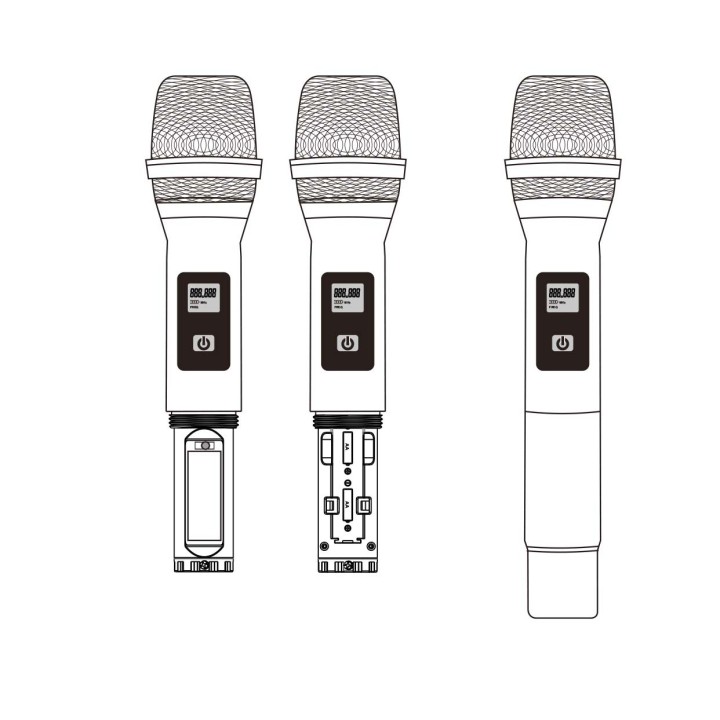 Microphone main compatible avec les ensembles UHF BE-2020 Rondson