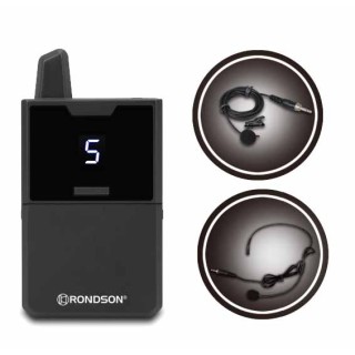 Boitier émetteur , micro cravate & serre-tête pour ensemble BE-2040 Rondson