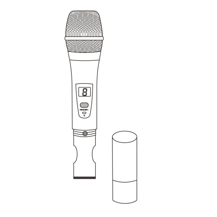 Boitier émetteur , micro cravate & serre-tête pour ensemble BE-2040 Rondson