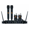 Ensemble UHF quatre Diversity, 2 Micro à main et 2 Micro-cravates Rondson