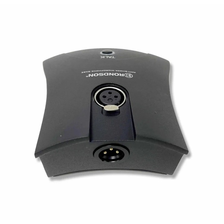 Base de table fonte avec bouton poussoir - XLR / micro col de cygne Rondson