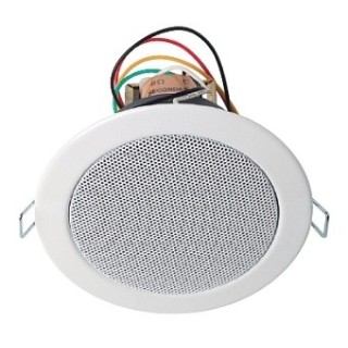 Haut-parleur plafond (spot) métal blanc - 6/4/2 W/100 V Rondson