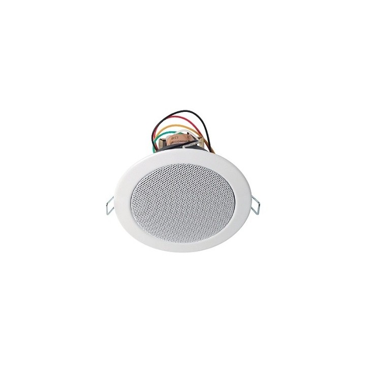 Haut-parleur plafond (spot) métal blanc - 6/4/2 W/100 V Rondson