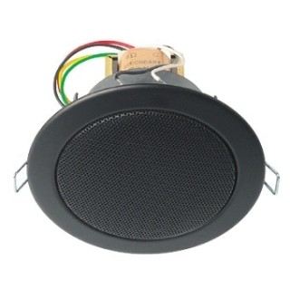 Haut-parleur plafond (spot) métal noir - 6/4/2 W/100 V Rondson