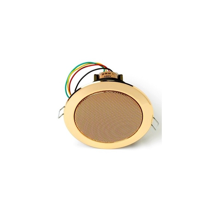 Haut-parleur plafond (spot) métal or - 6/4/2 W/100 V Rondson
