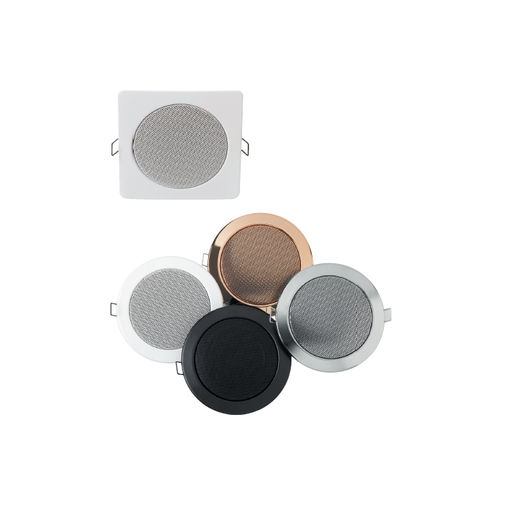Haut-parleur plafond (spot) métal or - 6/4/2 W/100 V Rondson