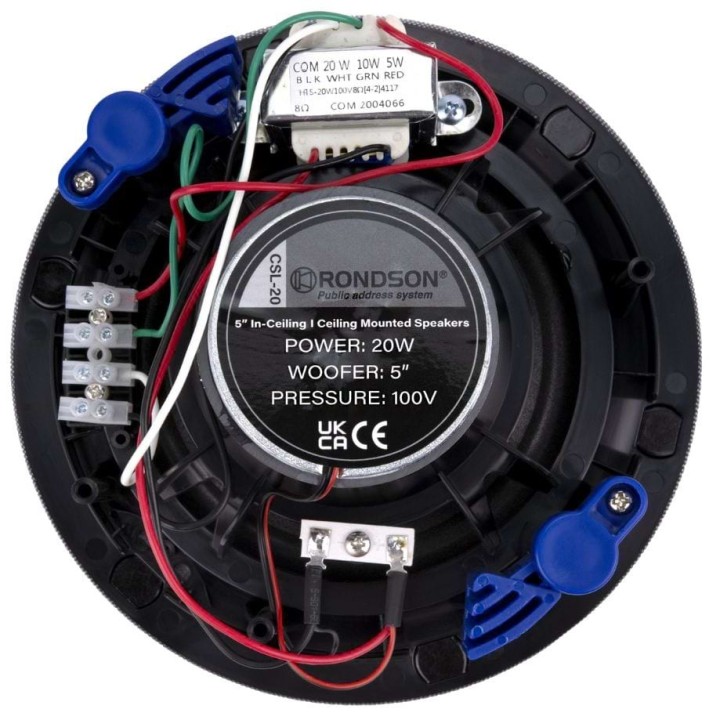 Haut-parleur encastrable 20/10/5W - 100V Rondson