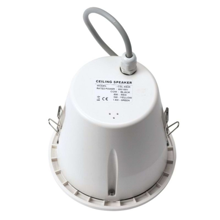 Haut-parleur de plafond IP55 - 6/3/1,5 W/100 V Rondson