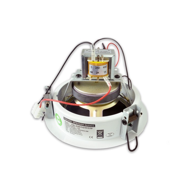 Haut-parleur plafond 2 voies en métal - 10/5/2,5 W/100 V Rondson
