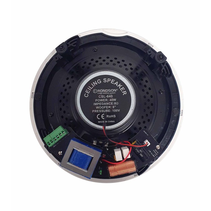 HP Plafond 2 voies à encastrer 40W en 100V Rondson