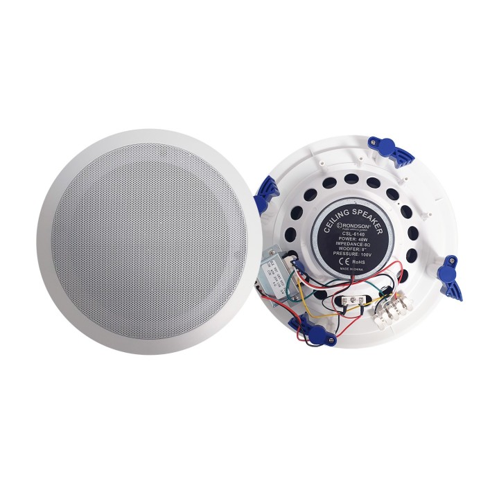 HP Plafond 2 voies à encastrer 40W en 100V Rondson