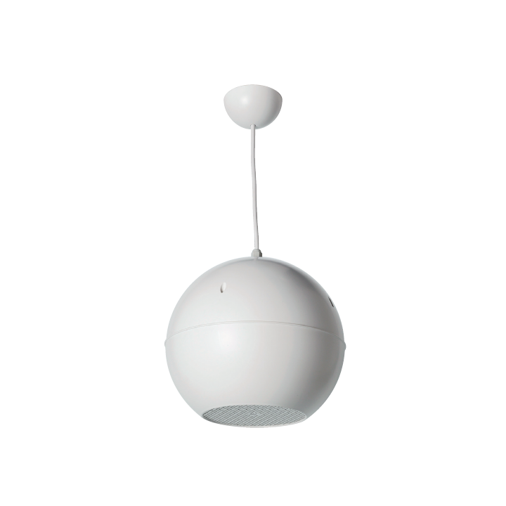 Enceinte sphérique blanche - 8 Ohms/20 W - 20/10/5 W/100 V Rondson