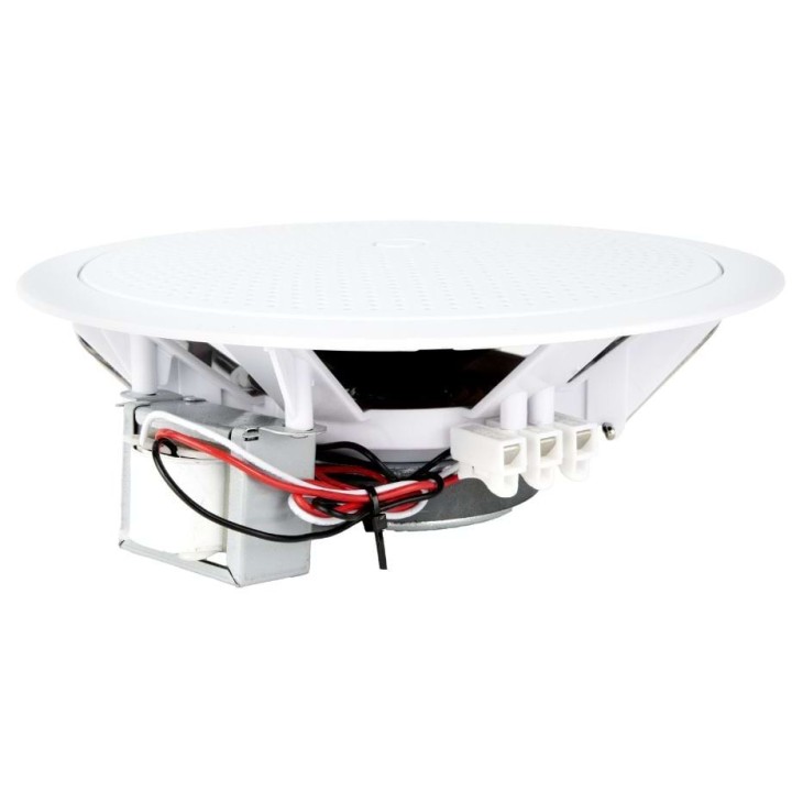 Haut-parleur plafond blanc tropicalisé 10/5W / 100V / 6.5p - IP66 Rondson