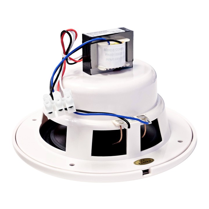 Haut-parleur plafond 15/10/5W / transfo100V - IP44 - 2 voies coaxial Rondson