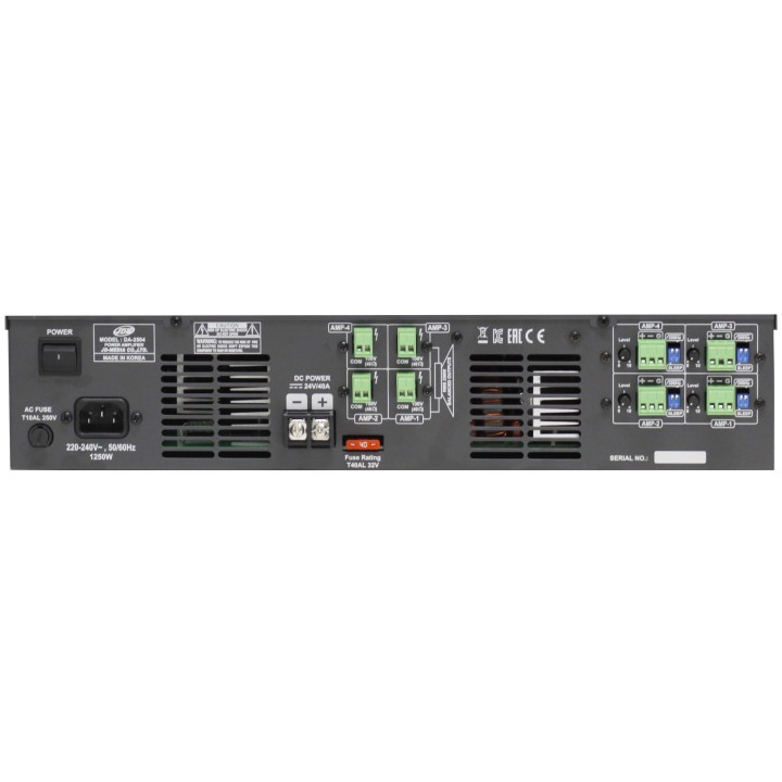 Amplificateur de puissance numérique 250W 4 canaux en 100V - DC 24V Rondson