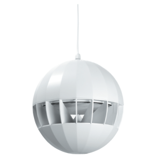 Sphère omnidirectionnelle blanche à suspendre - 20/10/5 W / 100 V Rondson