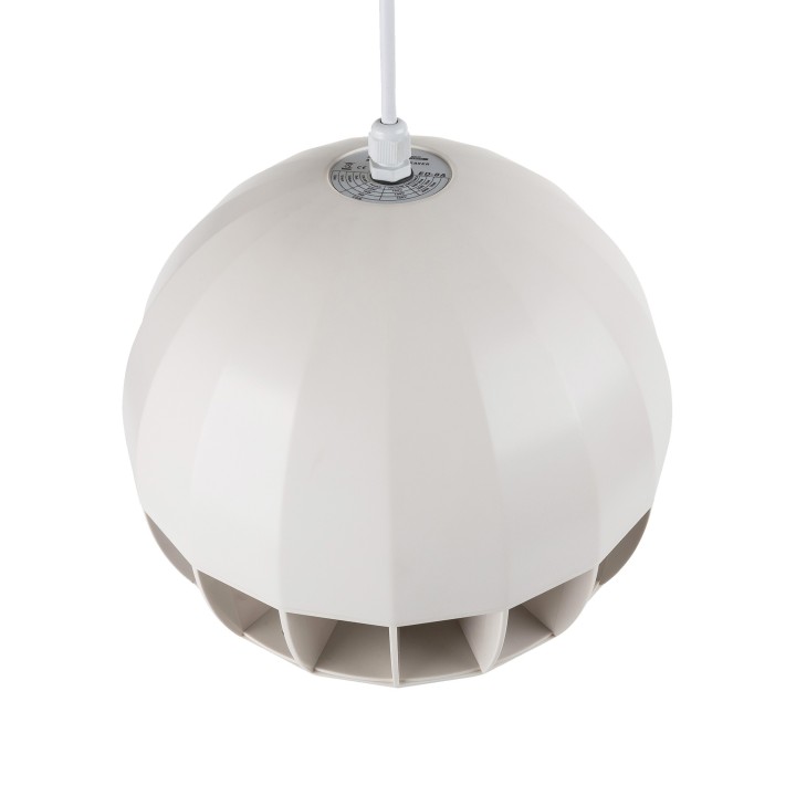 Sphère omnidirectionnelle blanche à suspendre - 20/10/5 W / 100 V Rondson