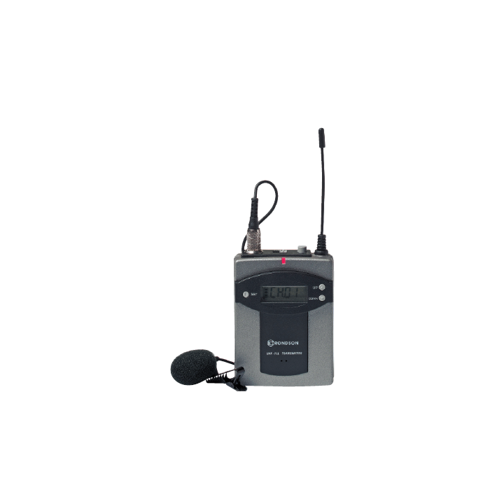 Boîtier émetteur UHF 16 Fr. avec micro cravate (TEACHER) Rondson