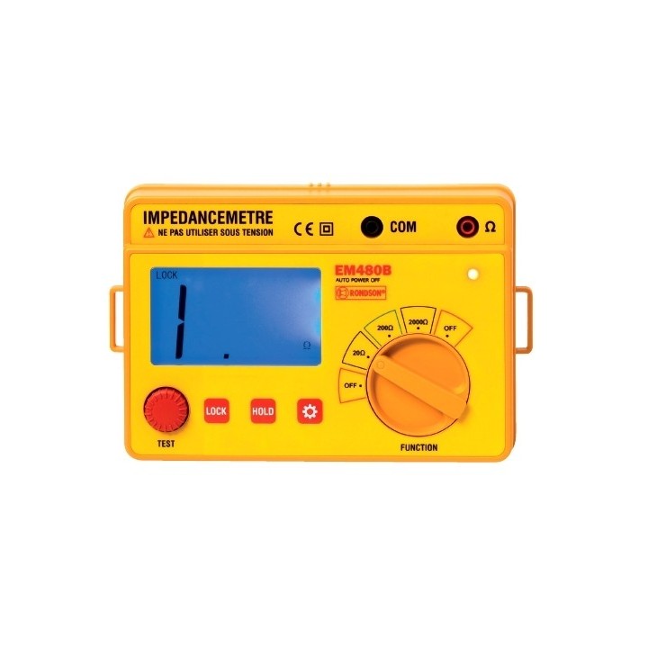 Impedancemètre, gamme de mesure 20 Ohms/200 Ohms/2000 Ohms Rondson