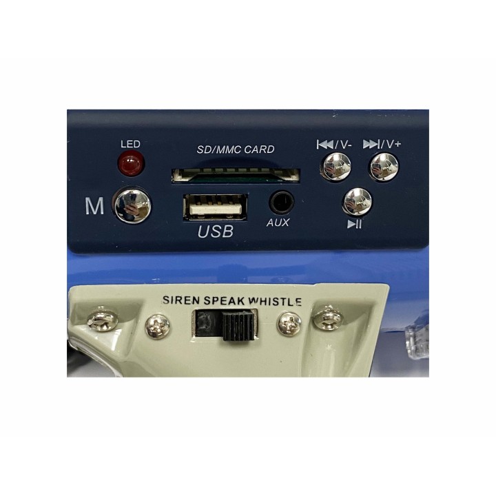 Porte voix 25 W maxi. sirène. USB/SD/AUX Rondson