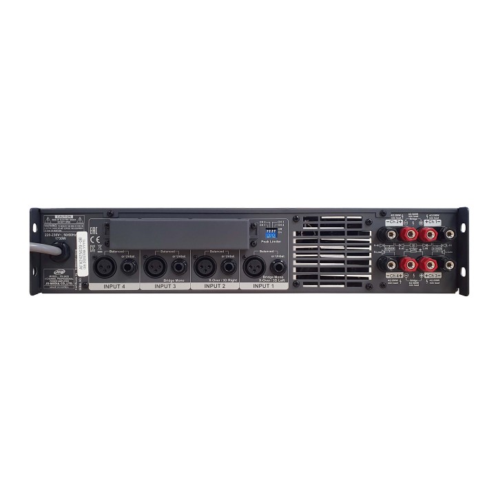 Amplificateur de puissance professionnel 4 canaux - 4 x 170W / 8 Ohms Rondson