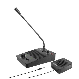 Interphone de guichet (pupitre micro/HP + module micro/HP et cordon) Rondson