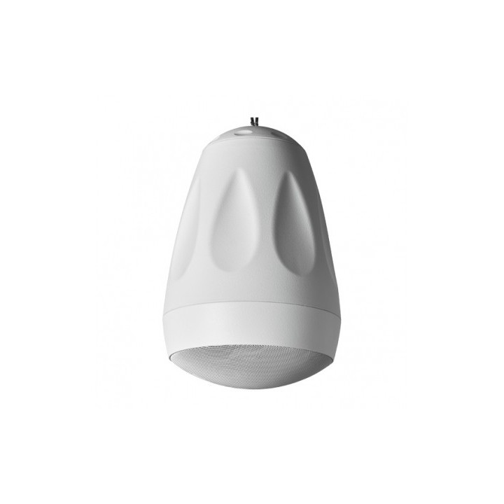 Enceinte ovoïde blanche 50W/8Ohms, 50/25/12,5/6,25W/100 V, câble+fix Rondson