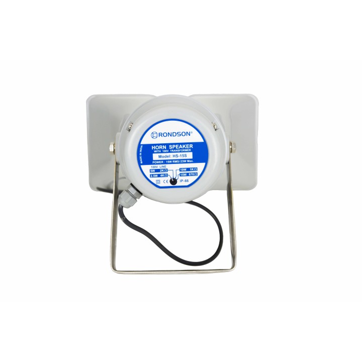 Haut-parleur à chambre de compression, 15/10/5/2.5W en100V Rondson