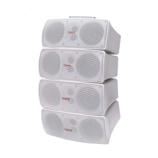 Line Array composée de 4 enceintes K4 BL +support liaison métal K4 S Rondson