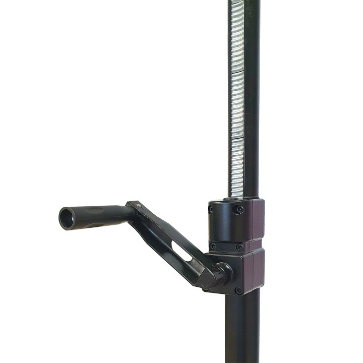 Pied de sol télescopique 35 mn acier et alu noir flexible, < 30 kgs Rondson