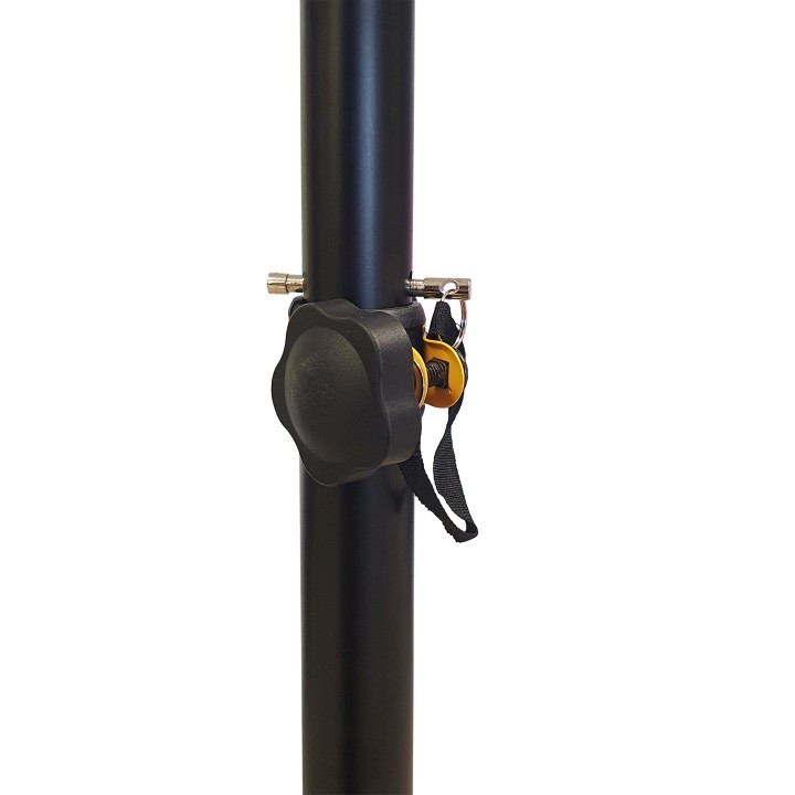 Pied de sol télescopique acier noir flexible 35 mn, < 30 KGS Rondson